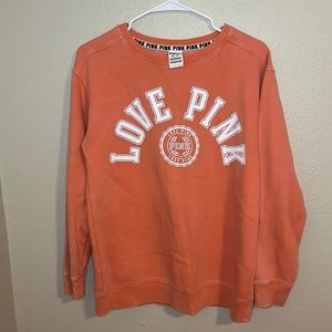 PINK VICTORIAS SECRET Coral Graphic Crewneck Sweatshirt